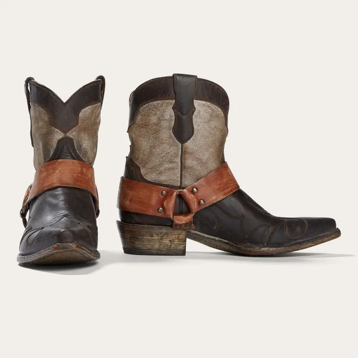 Shorties Women Stetson Jade Harness Ankle Boot Brown