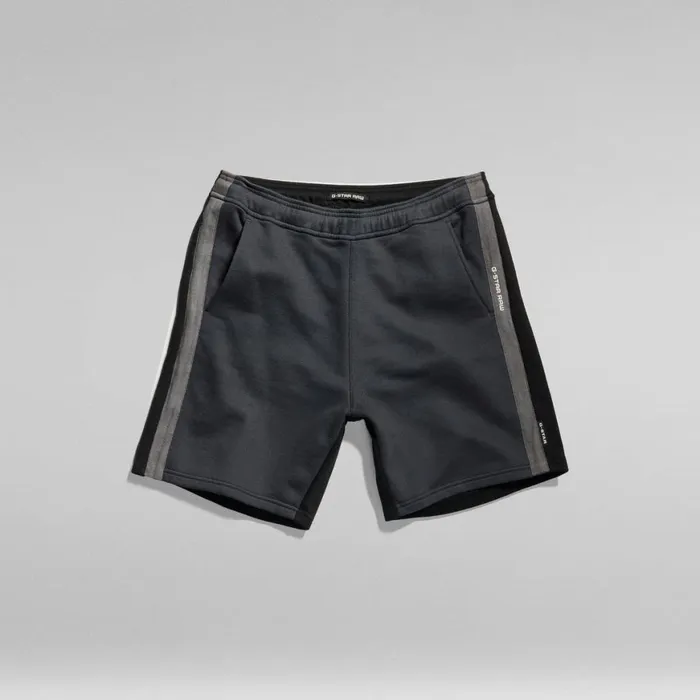 Shorts Men GStar RAW Tape Color Block Sweat Shorts Cloackdark Black