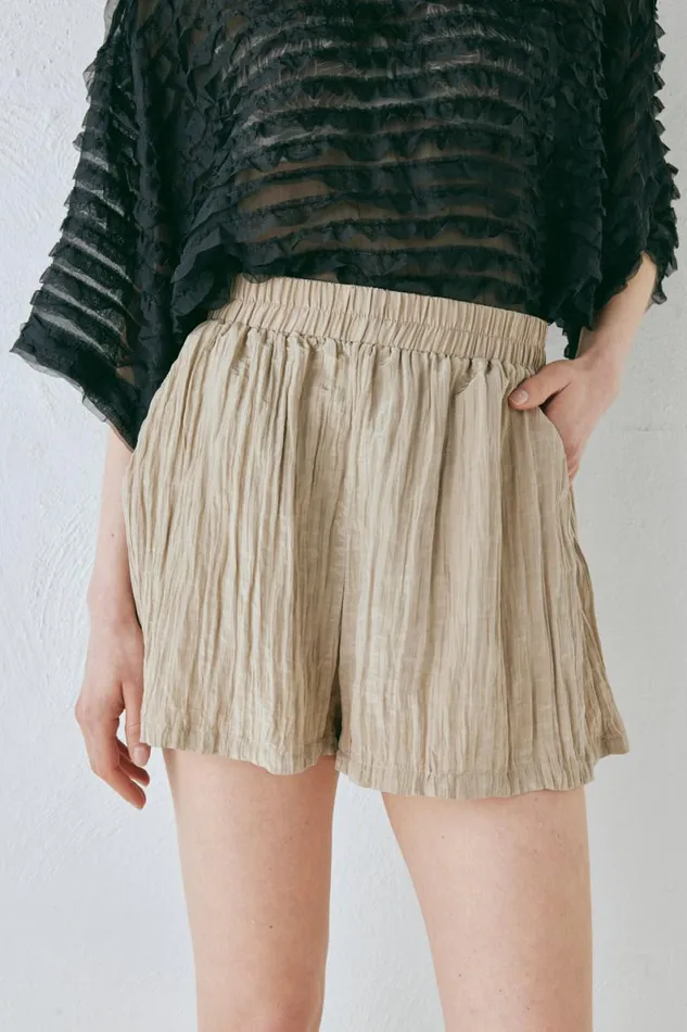 Shorts Women VRG GRL The Sea and I Shorts Taupe Shorts Women VRG GRL The Sea and I Shorts Taupe