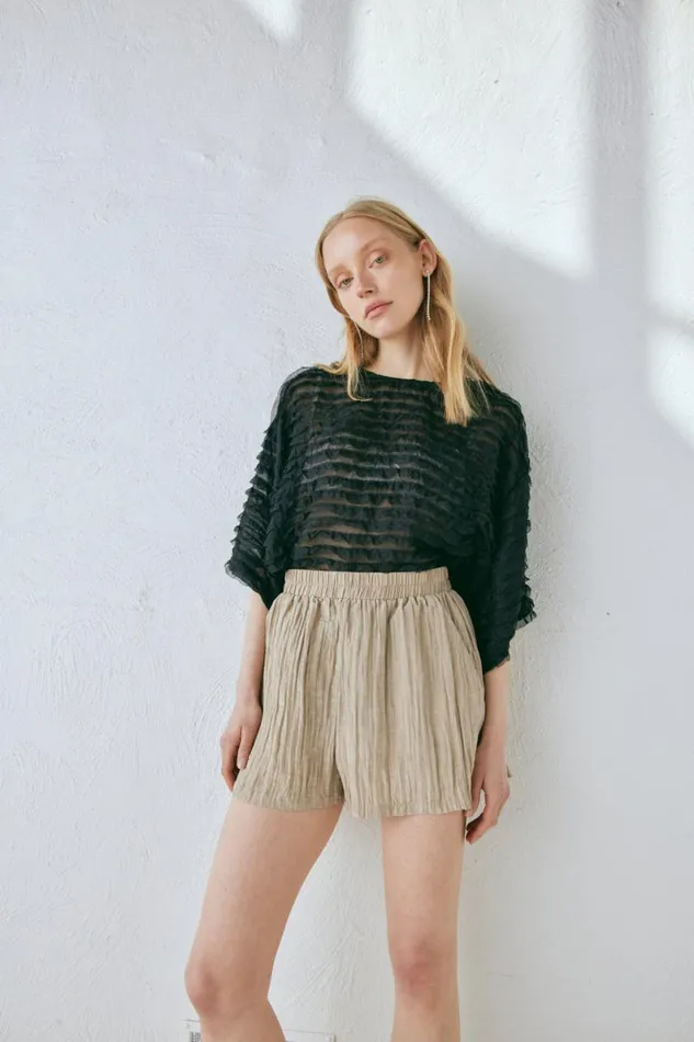 Shorts Women VRG GRL The Sea and I Shorts Taupe Shorts Women VRG GRL The Sea and I Shorts Taupe