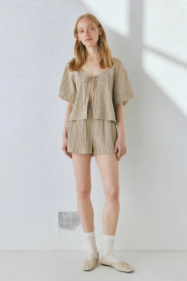 Shorts Women VRG GRL The Sea and I Shorts Taupe Shorts Women VRG GRL The Sea and I Shorts Taupe