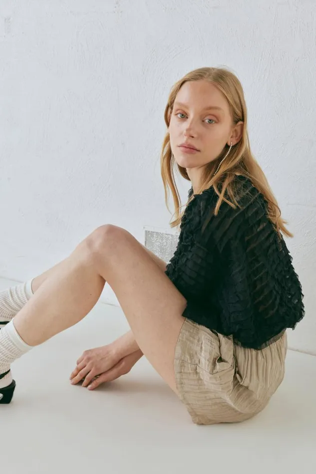 Shorts Women VRG GRL The Sea and I Shorts Taupe Shorts Women VRG GRL The Sea and I Shorts Taupe