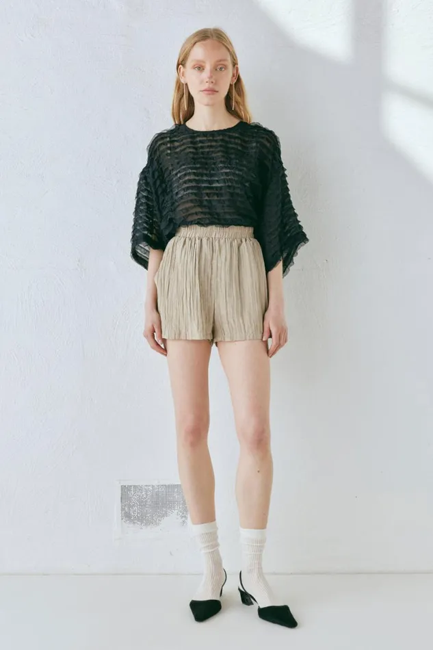 Shorts Women VRG GRL The Sea and I Shorts Taupe Shorts Women VRG GRL The Sea and I Shorts Taupe