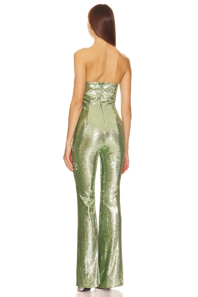 Siobhan Sequin Jumpsuit Spritz Green Women Lovers and Friends Jumpsuits