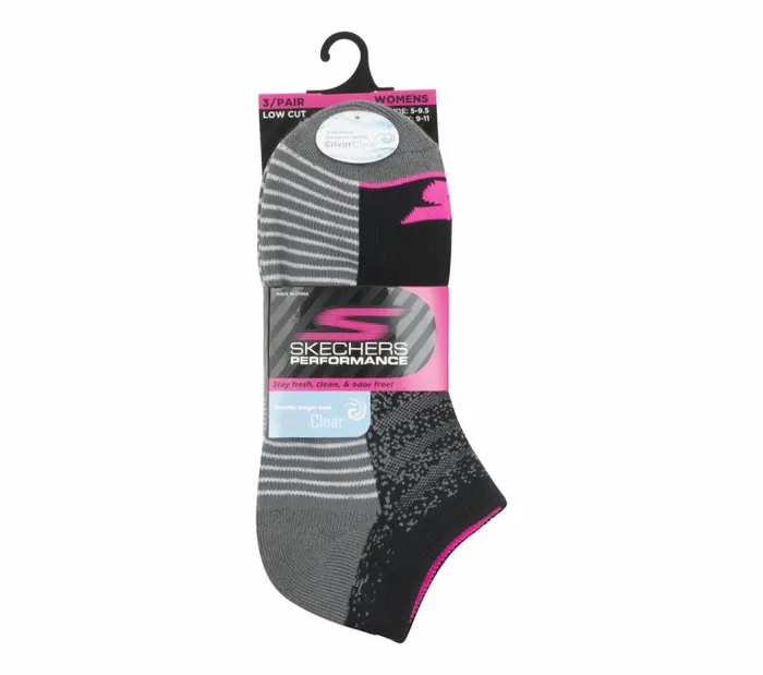 Skechers 3 Pack Low Cut Half Terry Socks Black WomenMen Socks