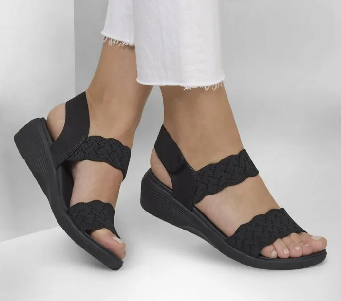 Skechers Arya 8211 On The Rise Black Women Sandals Skechers Arya 8211 On The Rise Black Women Sandals