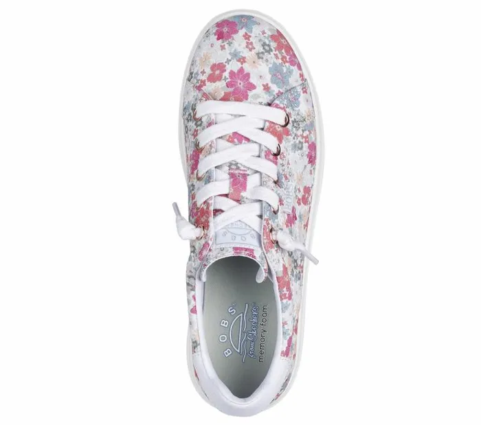 Skechers BOBS D039Vine 8211 Floral Flair White Multi Women Casual Sneakers