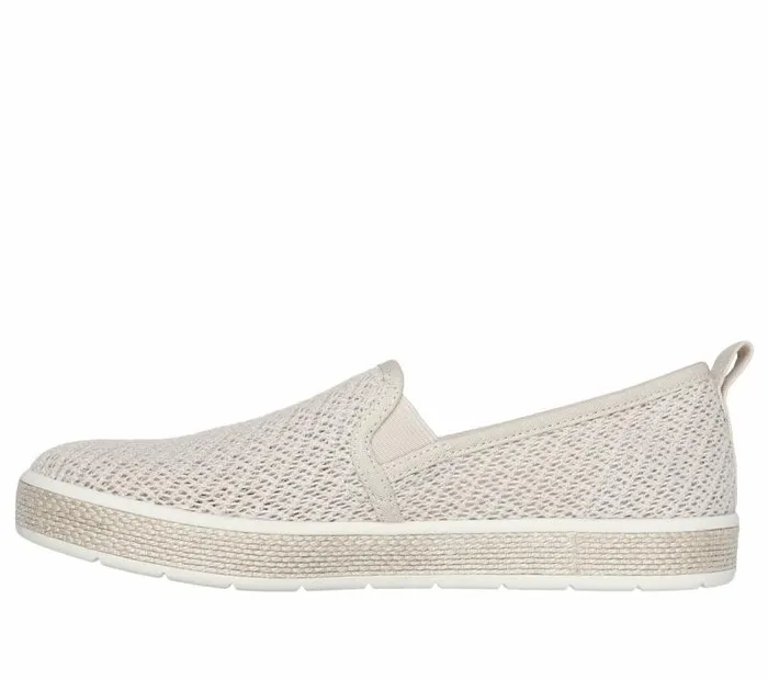 Skechers BOBS Flexpadrille Luxe 8211 Summer Sky Natural Women SlipOns