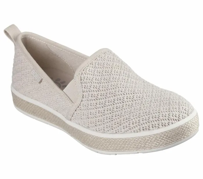 Skechers BOBS Flexpadrille Luxe 8211 Summer Sky Natural Women SlipOns