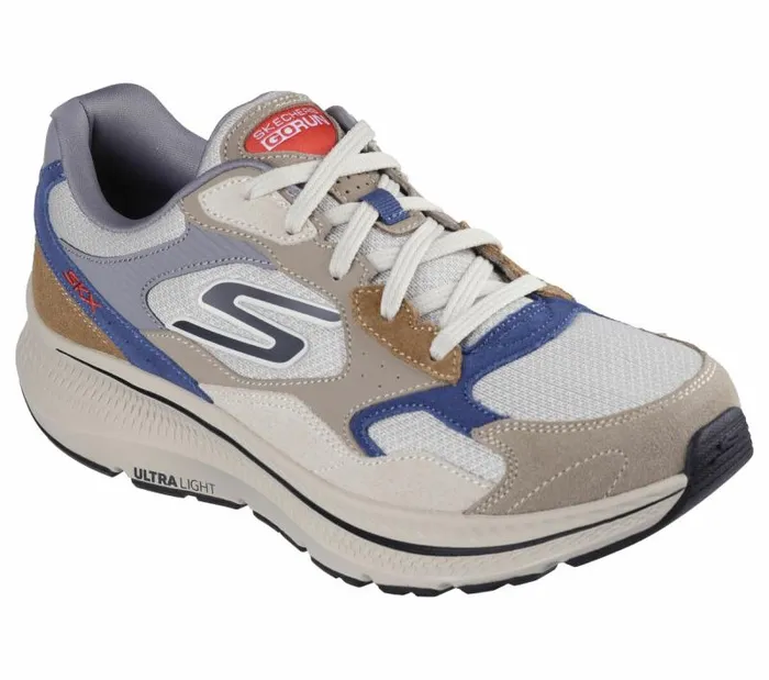 Skechers GO RUN Consistent 20 8211 Retro Runner V1 Taupe Multi Men Athletic Sneakers