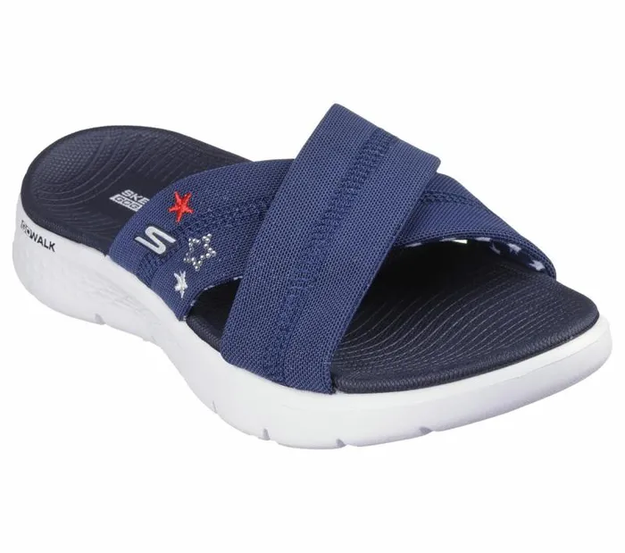 Skechers GO WALK Flex Sandal 8211 Sparkles Navy Women Sandals Skechers GO WALK Flex Sandal 8211 Sparkles Navy Women Sandals
