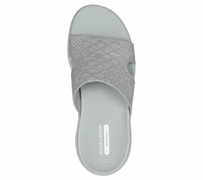Skechers GO WALK Massage Fit 8211 Sweet Talk Gray Women Sandals