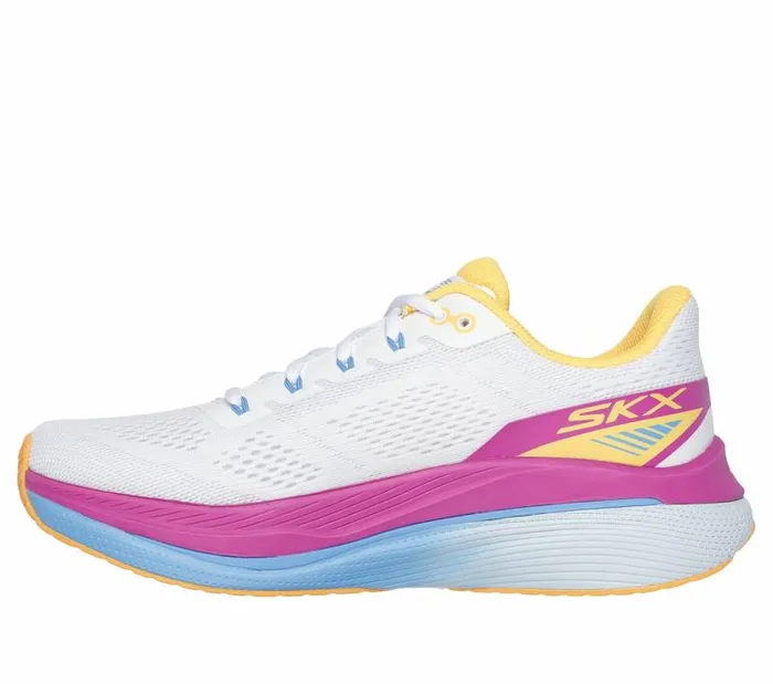 Skechers Max Cushioning Propulsion White Orange Women Athletic Sneakers Skechers Max Cushioning Propulsion White Orange Women Athletic Sneakers
