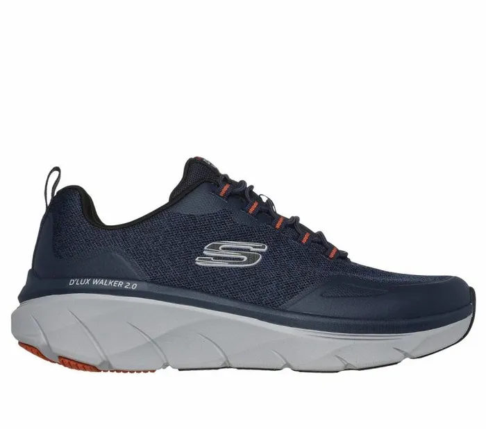 Skechers Relaxed Fit D039Lux Walker 20 8211 Steadyway Navy Orange Men Casual Sneakers Skechers Relaxed Fit D039Lux Walker 20 8211 Steadyway Navy Orange Men Casual Sneakers