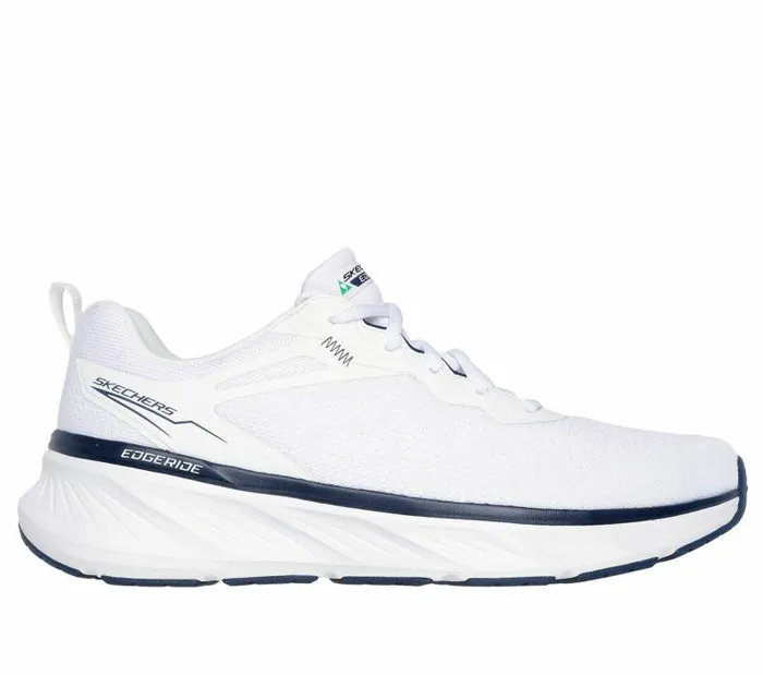 Skechers Relaxed Fit Edgeride 8211 Exxo White Navy Men Athletic Sneakers