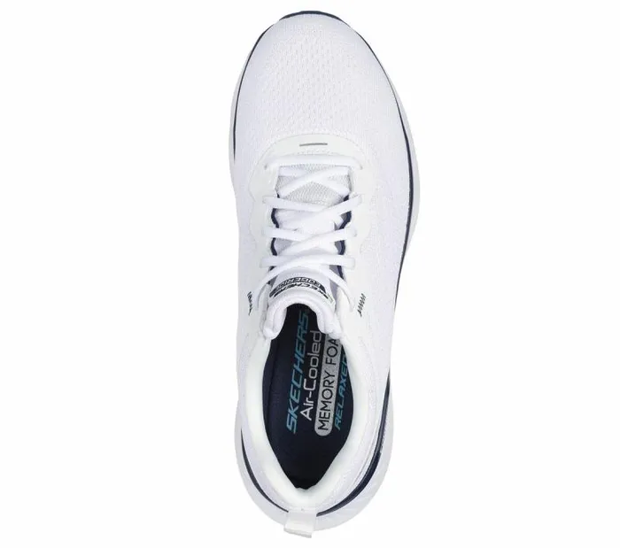 Skechers Relaxed Fit Edgeride 8211 Exxo White Navy Men Athletic Sneakers Skechers Relaxed Fit Edgeride 8211 Exxo White Navy Men Athletic Sneakers
