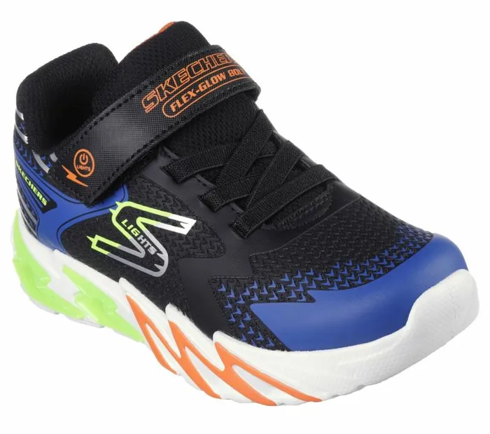 Skechers S Lights FlexGlow Bolt Black Blue Kids Athletic Shoes and Sneakers Skechers S Lights FlexGlow Bolt Black Blue Kids Athletic Shoes and Sneakers
