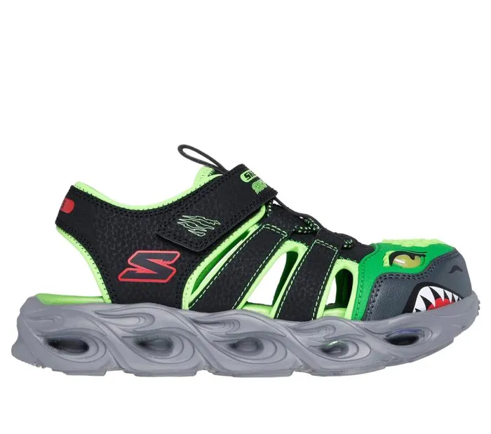 Skechers SLights ThermoFlash 8211 HydroFlare Black Lime Kids Sandals Skechers SLights ThermoFlash 8211 HydroFlare Black Lime Kids Sandals