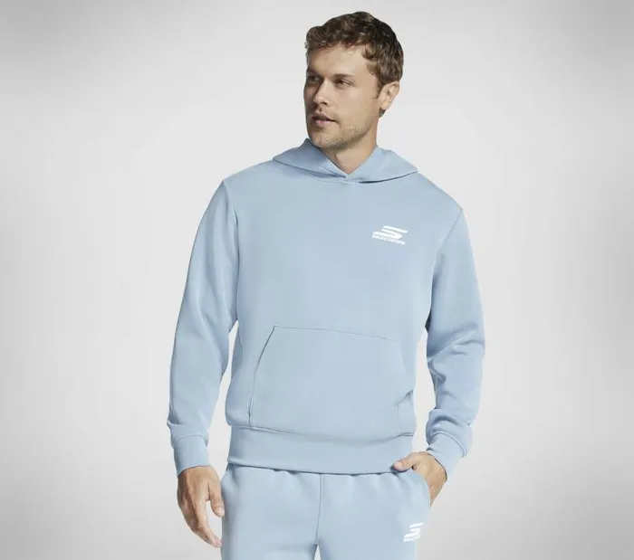 Skechers Skech Cloud Elevate Hoodie White Blue Men Tops