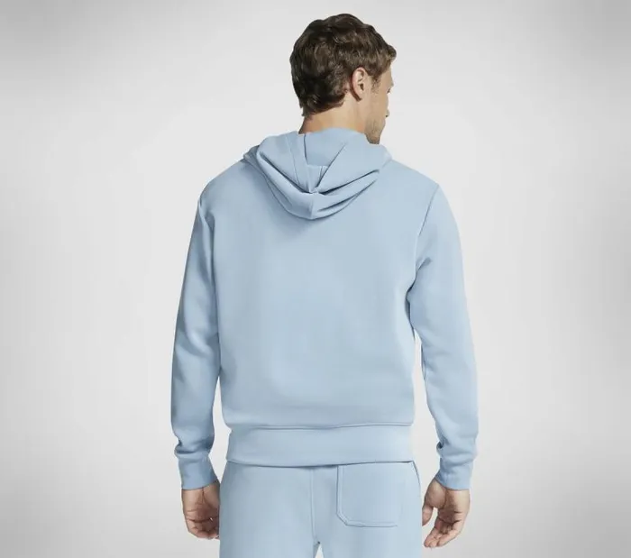 Skechers Skech Cloud Elevate Hoodie White Blue Men Tops Skechers Skech Cloud Elevate Hoodie White Blue Men Tops