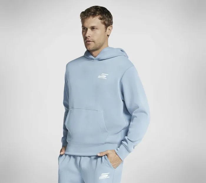 Skechers Skech Cloud Elevate Hoodie White Blue Men Tops Skechers Skech Cloud Elevate Hoodie White Blue Men Tops