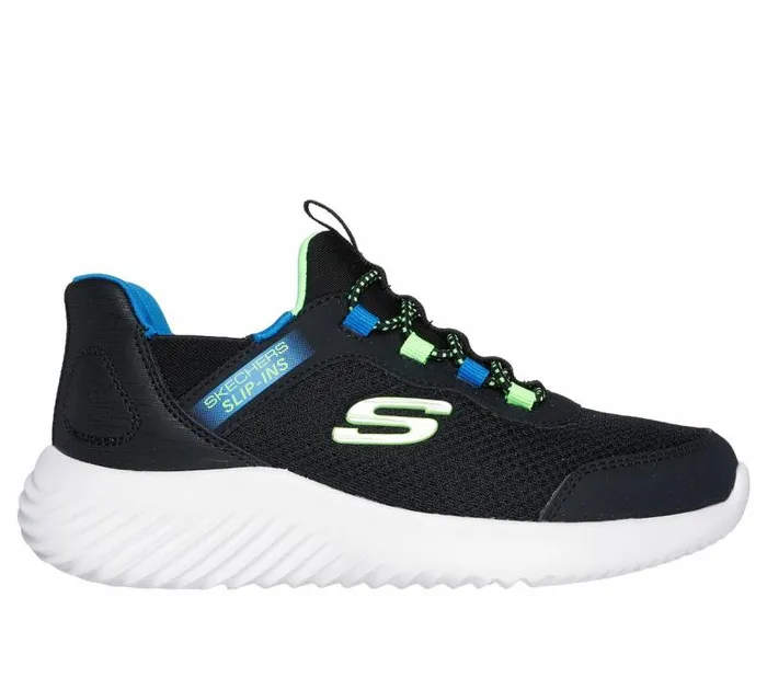 Skechers Skechers Slipins Bounder 8211 BriskBurst Black Lime Kids Athletic Shoes and Sneakers Skechers Skechers Slipins Bounder 8211 BriskBurst Black Lime Kids Athletic Shoes and Sneakers