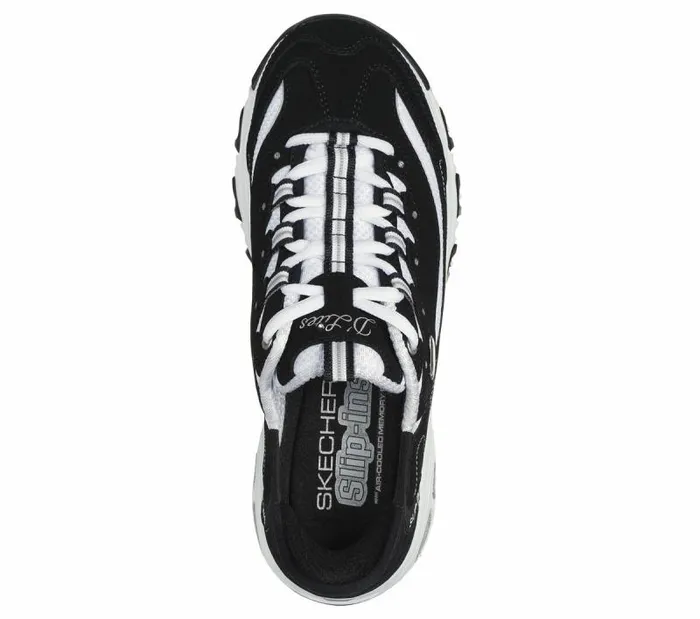 Skechers Skechers Slipins D039Lites 8211 New Classic Black White Women Hands Free Slipins Skechers Skechers Slipins D039Lites 8211 New Classic Black White Women Hands Free Slipins