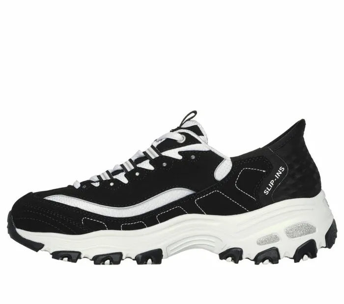 Skechers Skechers Slipins D039Lites 8211 New Classic Black White Women Hands Free Slipins Skechers Skechers Slipins D039Lites 8211 New Classic Black White Women Hands Free Slipins
