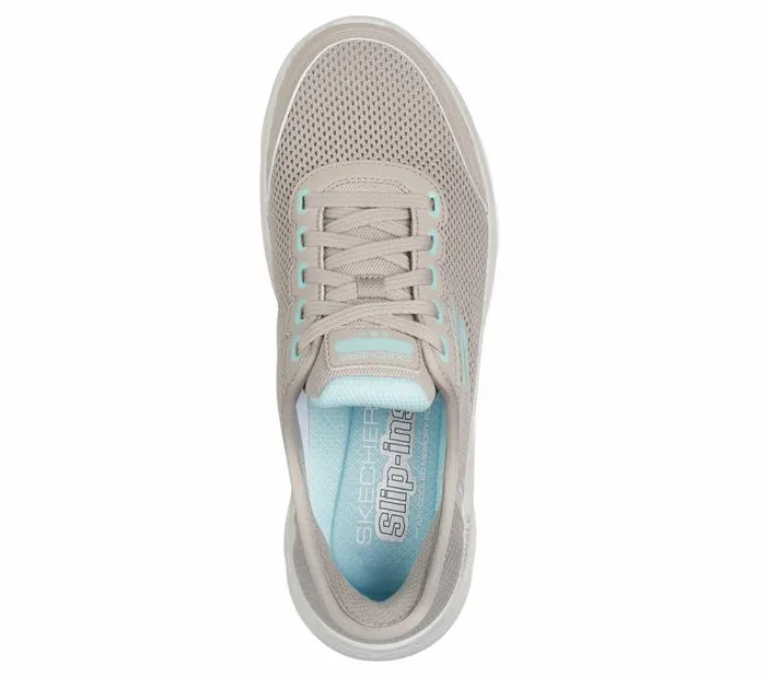 Skechers Skechers Slipins GO WALK Flex 8211 Clear Creek Taupe Women Athletic Sneakers