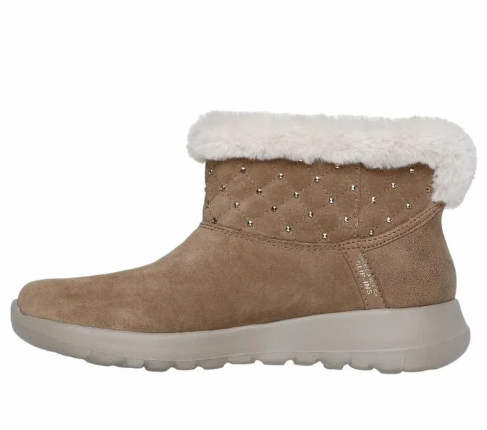 Skechers Skechers Slipins OntheGO Joy 8211 Cozy Shimmer Chestnut Women Boots