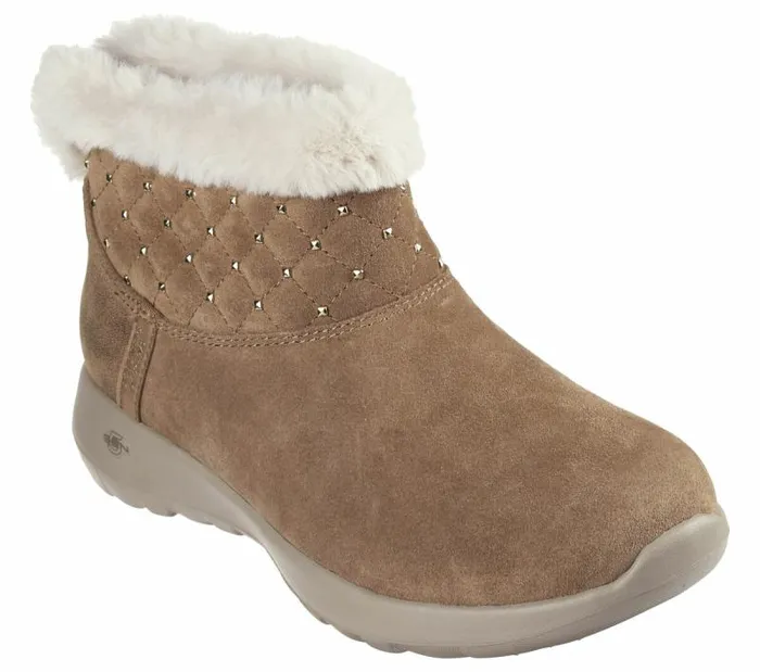 Skechers Skechers Slipins OntheGO Joy 8211 Cozy Shimmer Chestnut Women Boots