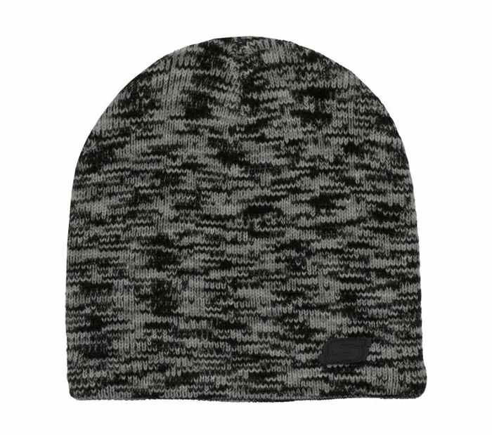 Skechers Space Dyed Beanie Hat Gray WomenMen Cold Weather Gear
