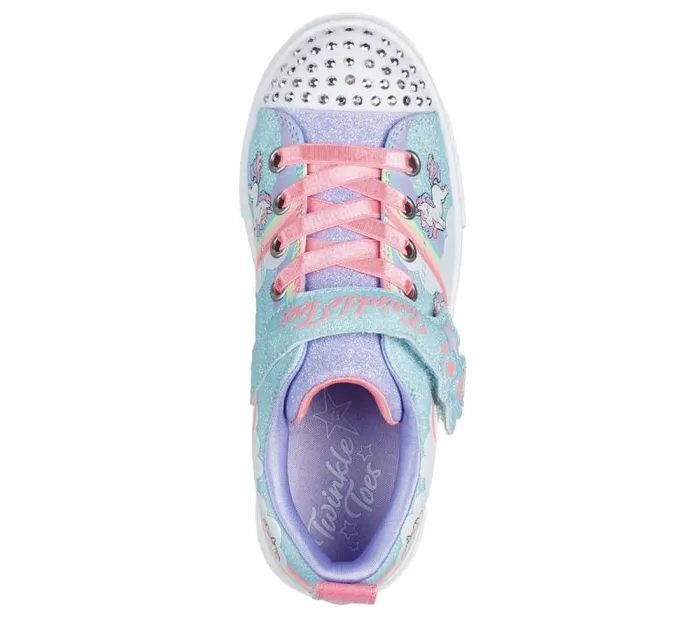 Skechers Twinkle Toes Twinkle Sparks 8211 Jumpin039 Clouds Turquoise Multi Kids Athletic Shoes and Sneakers Skechers Twinkle Toes Twinkle Sparks 8211 Jumpin039 Clouds Turquoise Multi Kids Athletic Shoes and Sneakers