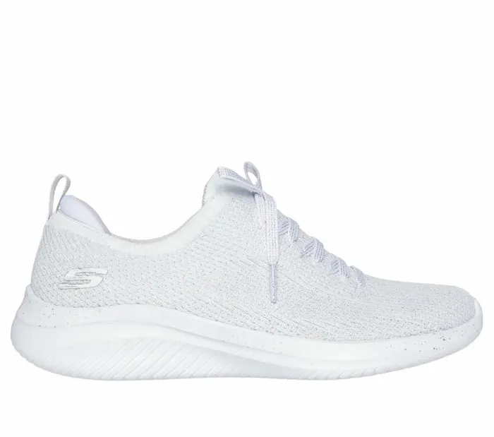 Skechers Ultra Flex 30 8211 Elegant Night White Silver Women Athletic Sneakers Skechers Ultra Flex 30 8211 Elegant Night White Silver Women Athletic Sneakers