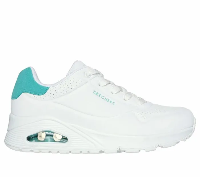 Skechers Uno 8211 Pop Back White Mint Women Athletic Sneakers