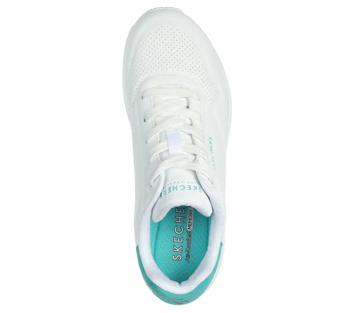Skechers Uno 8211 Pop Back White Mint Women Athletic Sneakers