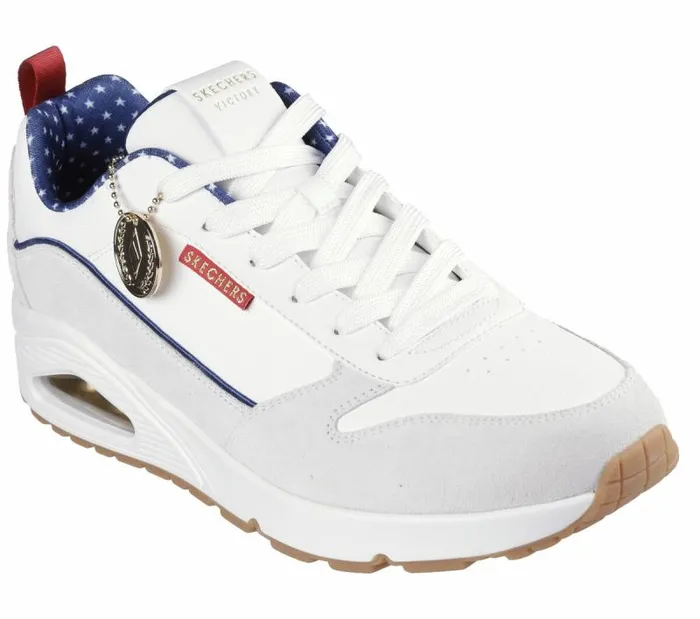 Skechers Uno 8211 Victory Pack White Navy Men Athletic Sneakers