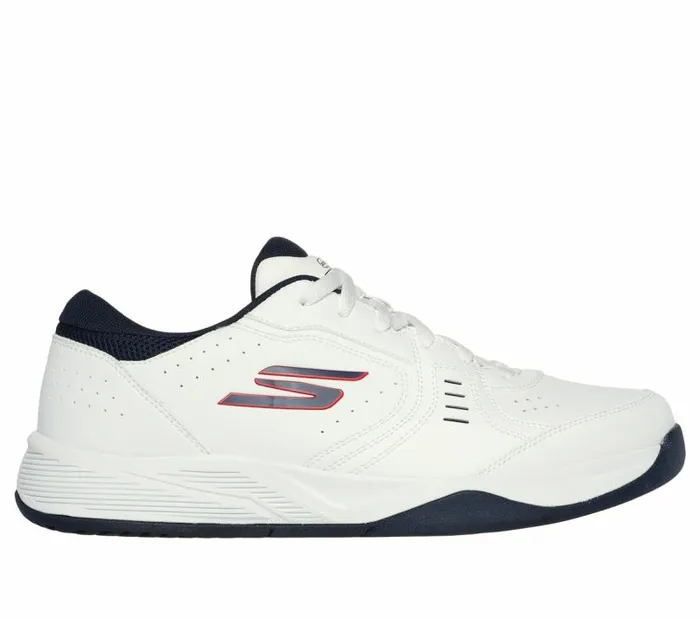 Skechers Viper Court Smash White Navy Men Athletic Sneakers