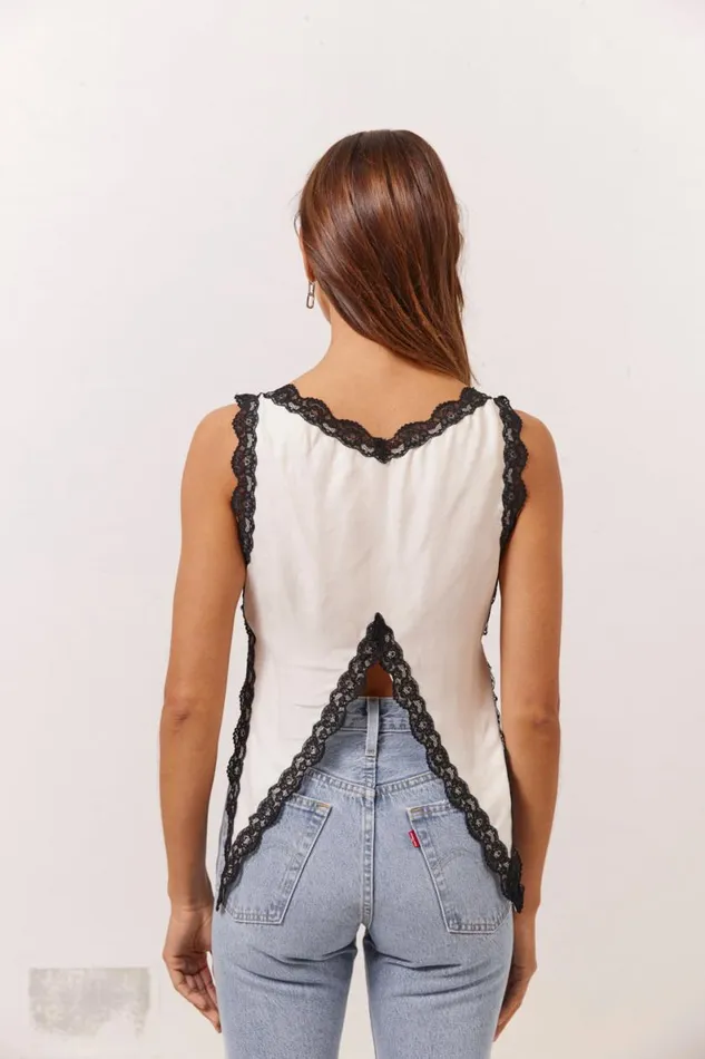 Sleeveless Women VRG GRL Aurelie Top White Sleeveless Women VRG GRL Aurelie Top White