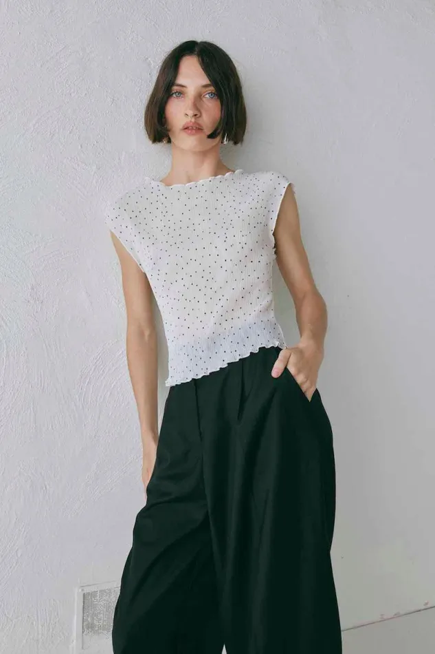 Sleeveless Women VRG GRL Retrofuture Top Dot Sleeveless Women VRG GRL Retrofuture Top Dot