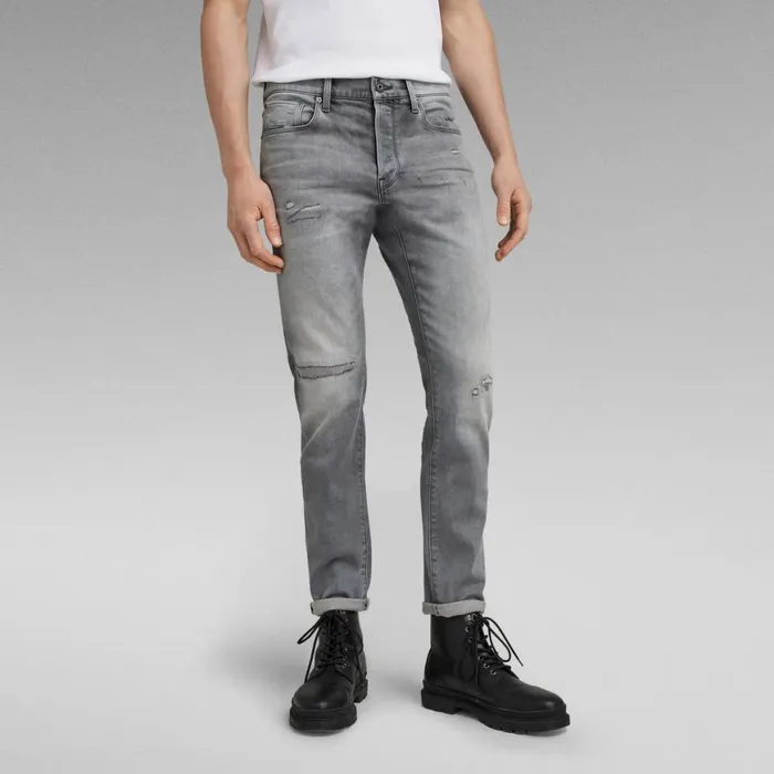 Slim Men GStar RAW 3301 Slim Jeans Sun Faded Glacier Grey Restored
