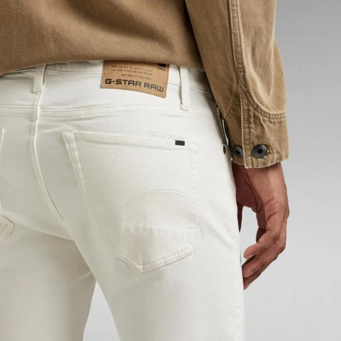 Slim Men GStar RAW 3301 Slim Jeans White Gd