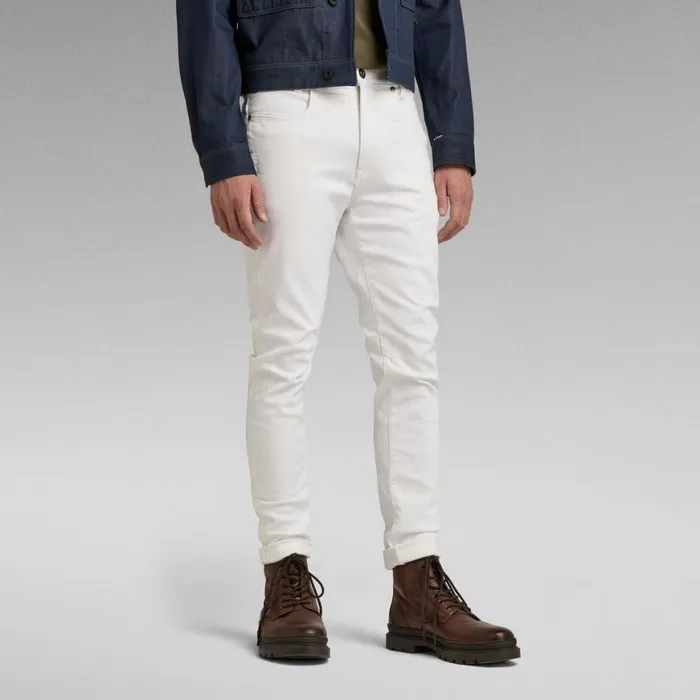 Slim Men GStar RAW DStaq 3D Slim Jeans White