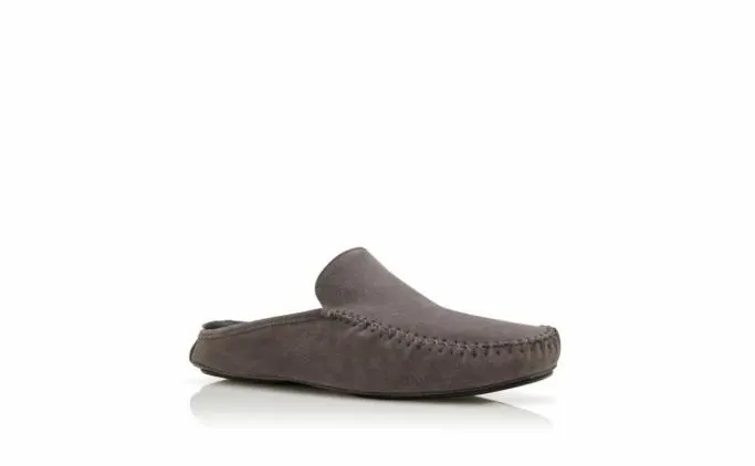Slippers Men Manolo Blahnik CRAWFORDGrey Suede Slippers Slippers Men Manolo Blahnik CRAWFORDGrey Suede Slippers