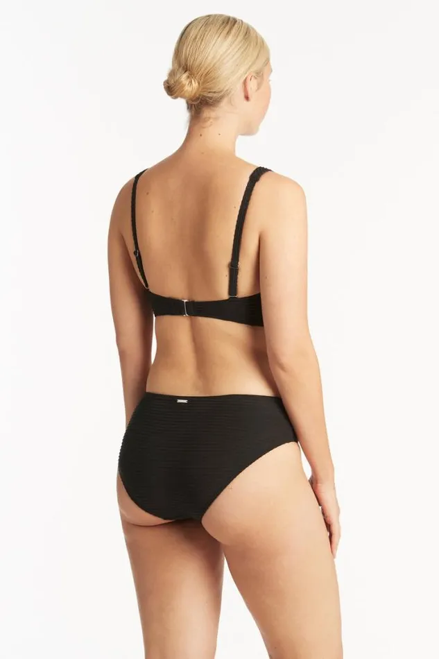 Spinnaker Cross Front Multifit Bra Spinnaker Black Women Sea Level Tops