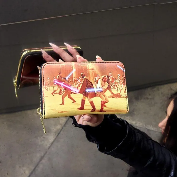 Star Wars Episode II Attack Of The Clones Scene Zip Around Wallet Unisex Loungefly Bags and Wallets