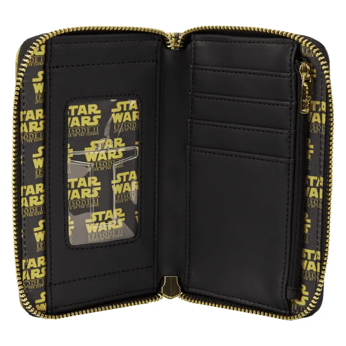 Star Wars Episode II Attack Of The Clones Scene Zip Around Wallet Unisex Loungefly Bags and Wallets