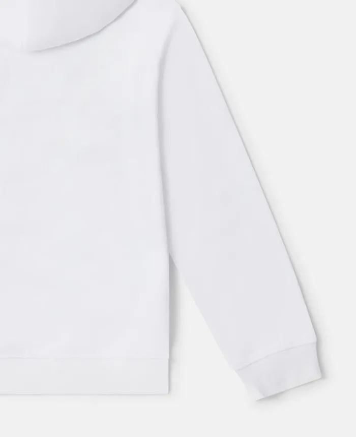 Stella McCartney 039I Donut Care039 Print Oversized Hoodie White Kids Sweaters and Cardigans Stella McCartney 039I Donut Care039 Print Oversized Hoodie White Kids Sweaters and Cardigans