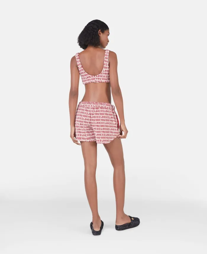 Stella McCartney 039I Love You039 Print Bralet Red Women Shirts And Tops