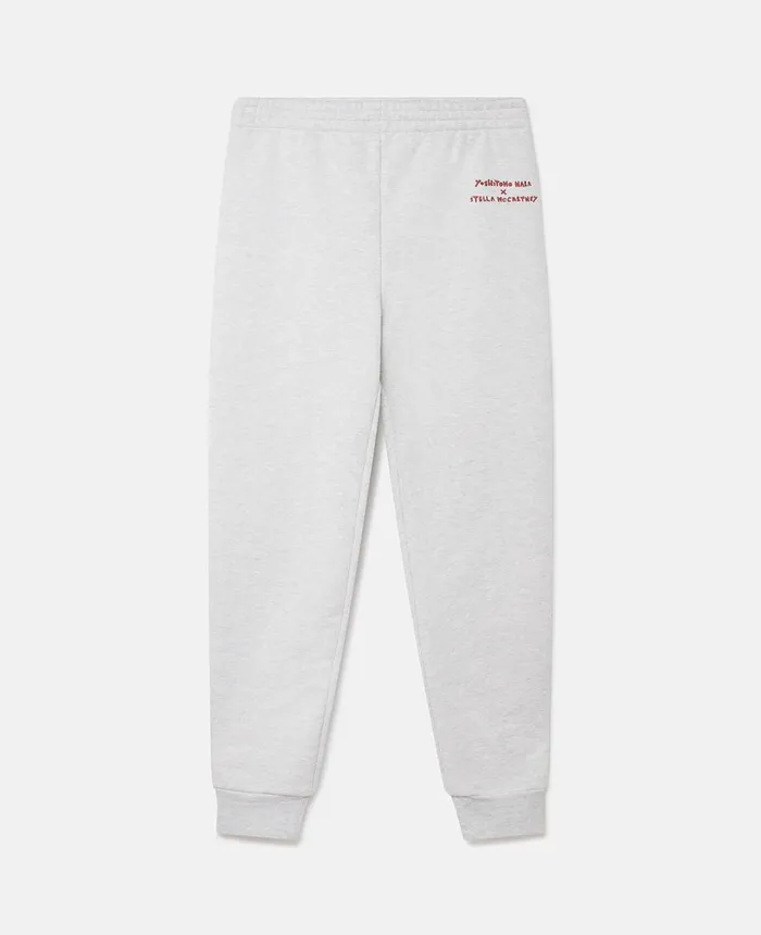 Stella McCartney Bunny Embroidery Breton Tracksuit Bottoms Grey Melange WomenMen Pants and Shorts Stella McCartney Bunny Embroidery Breton Tracksuit Bottoms Grey Melange WomenMen Pants and Shorts